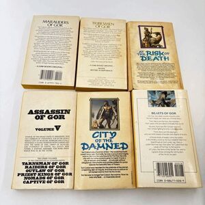 Lof of 6 Gor John Norman Books  4 5 6 9 10 12 Vintage Paperbacks